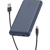 Belkin Portable Charger, USB C Power Bank 20000 mAh w/ 2 USB-A Ports, 15W w/ Type-A to Type-C Cable - iPhone 17, Air, Pro, Pro Max, AirPods, Samsung Galaxy S25, S24, Google Pixel 10, iPad, etc. - Blue