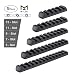 Aecktech M-Lok Polymer Picatinny Rail Sections, 5-Slot 7-Slot 9-Slot 11-Slot 13-Slot Lightweight Rail Section for M-LOK Compatible Systems with 10 T-Nuts 10 Screws and 1 Pcs Wrench.-5 Pieces (Black)