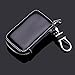 QZS Black Leather Car Key Case Coin Holder Zipper Remote Wallet Key Chain Bag (Honda)