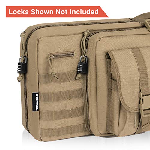 HUNTSEN Tactical Double Long Rifle Pistol Gun Bag Firearm
