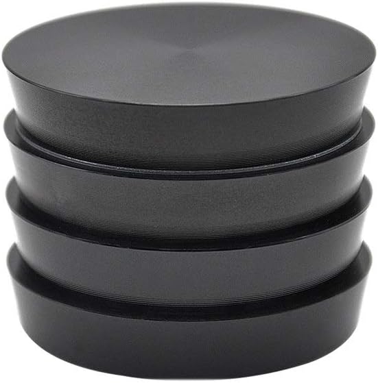 Hlake Herb Mill, Aluminum Alloy 4 Layer Devil Tower Design Metallic Metal Smoker Manual Grinding Benchtop Grinder 2" (50mm) (Color : Black)