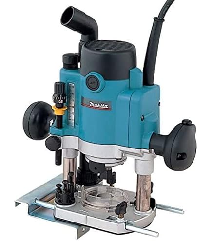 Makita RP1800 3-1/4 HP Plunge Router – 15 Amp, 22,000 RPM, With 1/4" & 1/2" Collets