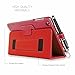 Snugg iPad Mini 1 (2012) / 2 (2013) / 3 (2014) Leather Case, Flip Stand Cover - Red