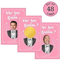 MORDUN Bridal Shower Games - Who Has the Groom Scratch off Cards for 48 Guests - Funny Bachelorette Party Games Ideas