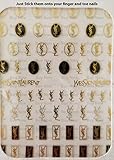 Elegant Large Nail Art-Decal Fun Luxury Nail Stickers-Designer - Toenail Sticker - Manicure-Acrylic Gel Nail (Large YSL)
