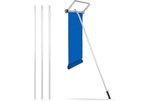 MECTL Snow Roof Rake, 6-30FT Aluminum Detachable Snow Rake for House Roof with Wheels and Oxford Slide