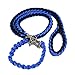 Petroad ColorPet Martingale Slip Lead Collar Bear Fruit Dog Leash for Medium and Large Dogs, Medium, Black Blue