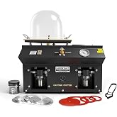 KATWAY Professional Vacuum Casting Machine 2L Dual External Filters | 375W Dual Voltage 110V/220V, Lost Wax Casting with 34.5cm Plate, Bell Jar, Gaskets, for Jewelry Making, Metal Artwork, CX01