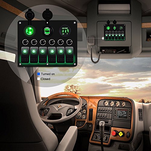 image for DCFlat 3 Gang / 4 Gang / 6 Gang / Circuit LED Car Marine Boat Rocker S