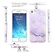 JAHOLAN White Jade Marble Design Clear Bumper Glossy TPU Soft Rubber Silicone Cover Phone Case Compatible with iPhone 7 iPhone 8