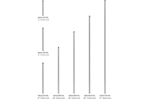 Hinkley 990018FSS18 Ceiling Fan Down Rod - Adjusts The Height of Your Ceiling Fan to Fit Your Space, Improve Air Circulation - Satin Steel