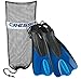Cressi Palau Short Snorkeling Fins with Mesh Bag, Blue, X-Small/Small