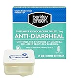 Berkley Jensen Anti-Diarrheal Medicine Loperamide Hydrochloride Tablets 2 mg - 196 Count Bundle with a Lumintrail Pill Case