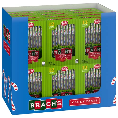 Brach's Red & White Cherry Candy Canes 12Ct, Pack of 24 Pricepulse