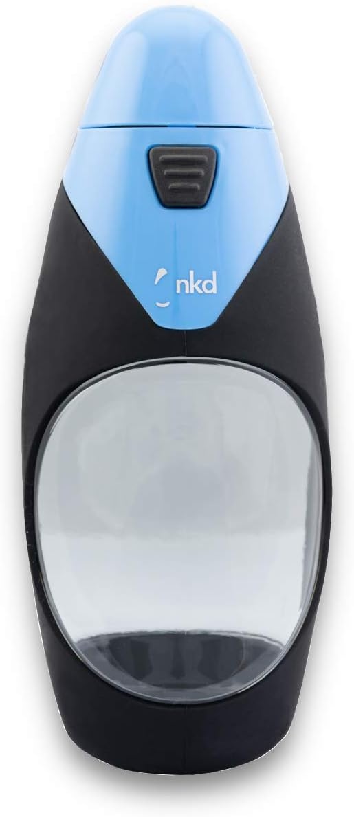 nkd POD Blue Filtered Water Bottle 20oz, Removes Chlorine, Heavy Metals and Fluoride, Removes 99.9% of Bacteria and Viruses, Minerals ionize the water, Raises Antioxidant Level, Alkaline the water