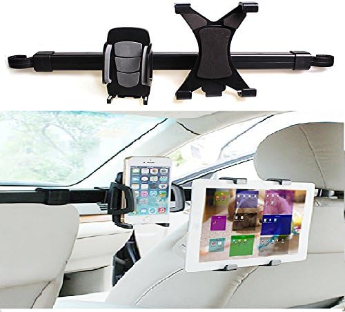 Iteasier Tablet Holder, iPad Mount Stand for Car Back Seat Headrest for 4.0-10.1 inch Screen Tablet/ Smart Phone/ Apple iPhone 7/ 6/ iPad 2,3,4/ Mini/ Air 2/ Pro 9.7inch/ Samsung Galaxy Tab/ Sony Xperia Z/ Google Nexus/ Motorola Moto/ Nintendo etc (size2)