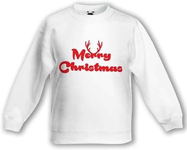 Idee Regalo Natale 13 Anni.Felpa Bimbo Bambino Idea Regalo Di Natale Merry Christmas Bianca Merry Christmas 12 13 Anni Amazon It Abbigliamento