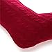 SANNO 18 inch Large Bulk Red Christmas Stocking with Luxury Fur, Cable Knit Christmas Stockings with Plush Faux Fur for Family Holiday Decorations, Knitted Rustic Xmas Stockings Cream or Burgundy