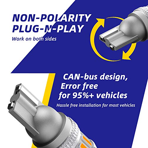 2 AUTOONE+Amber+Bulbs+License+Lights