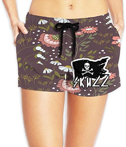 White Pirate Skull Women's Casual Sexy Hot Pants Summer Boardshort Yoga Pants
