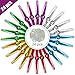 ATROPOS Kazoo for Kids Adults, 24 Pcs Multicolor Metal Kazoos Musical Instruments Flutes With 24 Pcs Kazoo Flute Diaphragms Good Companion for Guitar,Ukulele, Violin, Piano for Kids Music Lovers