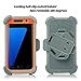 S7 Edge Case, Galaxy S7 Edge Holster Case, BENTOBEN Hybrid Dual Layer Combo Armor Heavy Duty Rugged Protective Case with Built-in Rotating Kickstand Swivel Belt Clip Holster for Galaxy S7 Edge Orange