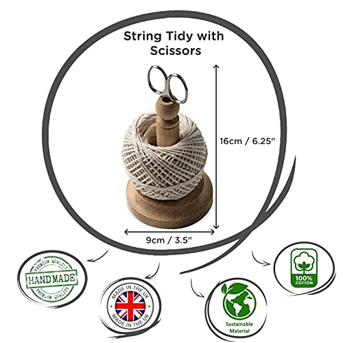 Muldale Traditional Twine Holder with Natural Cotton Twine String and