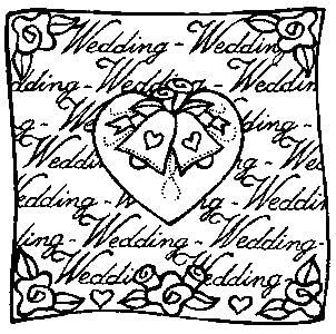 Art Stamps Wedding Square Fun Stamp, Black — image 1