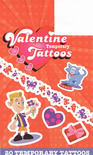 Valentine Temporary Tattoo Book ~ 20 Tattoos (A Celebration of Love)