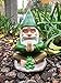 GlitZGlam Zen Gnome and Zen Frog - Namaste– Tranquility and Peacefulness for Your Fairy Garden and Garden Gnomes A Large 9¼ Inches Tall Miniature Gnome Figurine