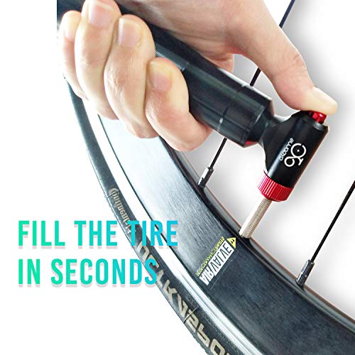 CYCPLUS CO2 Inflator with Cartridge Storage Canister Quick & Easy