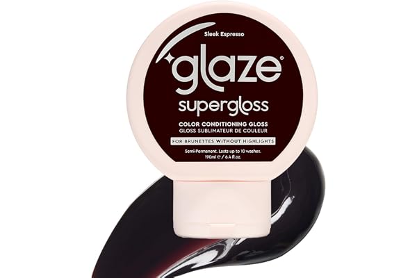 Glaze Supergloss Color Conditioning Gloss – Hydrating Semi-Permanent Colour Hair Gloss & Shine Boost – For Natural Dark Brown