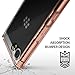 Ringke Fusion Compatible with BlackBerry KEYone Case Crystal Clear PC Back TPU Bumper Drop Protection, Shock Absorption Technology Raised Bezels Protective Cover - Rose Gold Crystal