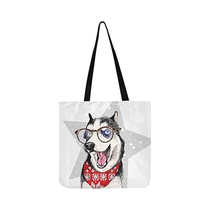 Erstaunliche Huskys Insane Canvas Tote Handtasche Schultertasche Crossbody Taschen Geldbörsen für Männer und Frauen Einkaufst