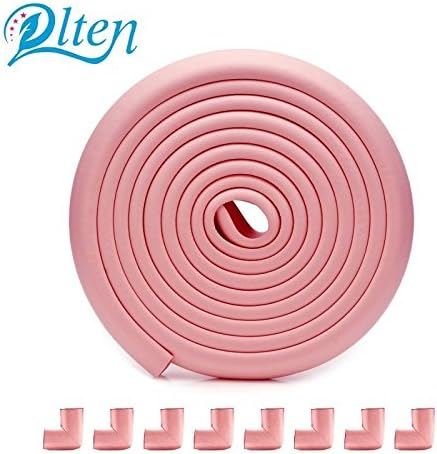 Qlten Edge &amp; Corner Guards 20.4 ft [18ft Edge + 8 Corners] for Child Safety；Premium Childproofing Guards for Home Safety (Pink)