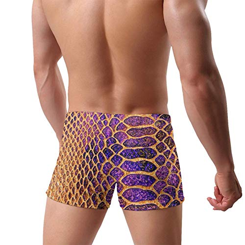 51Xf%2BrBCU2L Traje de baño para hombre, estampado de serpiente, dorado, morado y dorado Traje de baño para hombre, estampado de serpiente, dorado, morado y dorado - Imagen 5