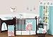 Sweet Jojo Designs 11-Piece Unique Turquoise Blue and Coral Emma Baby Girls Floral Modern Crib Bedding Set Without Bumper