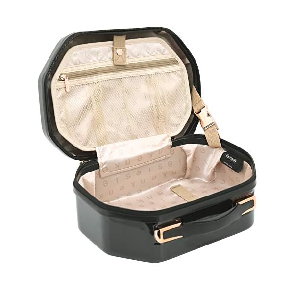 kensie Women's 20" or 2 Piece Gemstone TSA Lock Luggage Set, Black