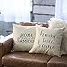 Meekio Farmhouse Pillow Covers with Home Sweet Home Quotes 18“ x 18” for Farmhouse Decor Housewarming Gifts for New Home