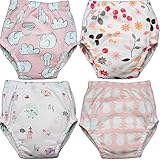 4 MOM & BAB Potty Training Pants/Padded Underwear for Toddlers | Washable & Resuable | Soft Cotton | Comfortable Fit for Your Baby (Small-4 Pack)