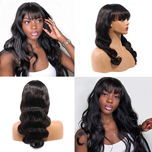 Body-Wave-Human-Hair-Wigs-with-Bangs-Brazilian-Virgin-Hair-Wigs-None-Lace-Front-Wigs-Glueless-Machine-Made-Wigs-for-Black-Women-150-Density-Natural-Color-22-Inch