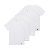 PUMA Men's 4 Pack Cotton Crewneck Short Sleeve