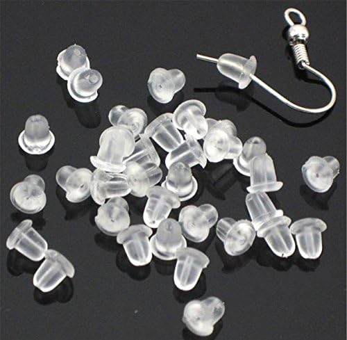 5mm 1000pcs Clear Soft Rubber Earring Back Stopper