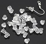 5mm 1000pcs Clear Soft Rubber Earring Back Stopper