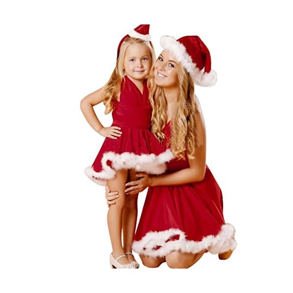 Women Christmas Santa Claus Party Dress Baby Girl Pageant Xmas Clothes Party Dress