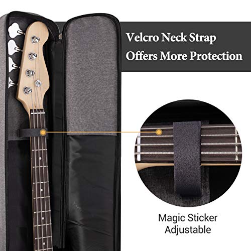 CAHAYA Electric Bass Guitar Bag Gig Bag Backpack Padded Soft Case 0.3 inch Padding Lightweight
