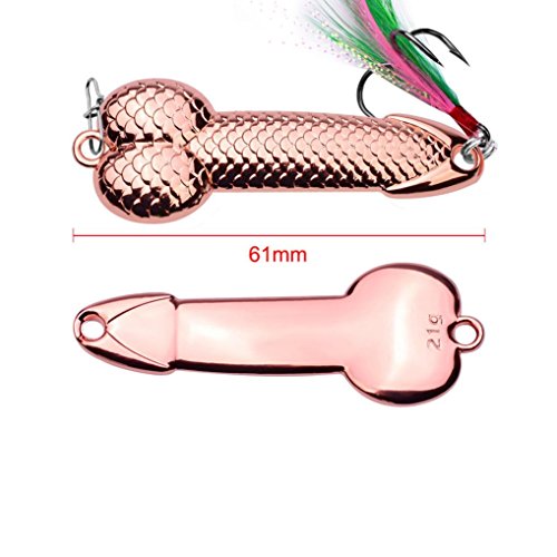Ecosin Vivid Lures Wobble Fish Shape Fishing Lure 3g-36g With Hooks Hard VIB Metal Sequins Bait Funny Fishing Tackle Spoon (Rose Gold, 21) - Thumbnail 2