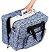 Kenley Sewing Machine Tote Bag - Padded Storage Cover Carrying Case with Pockets and Handles - Universal Fit 18x10x13 inches for Singer Brother Bernina Janome - Midnight Flowers