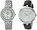 Burgi Women's BUR152SS Silver Quartz Watch Set Including BUR151SS And BUR126SS