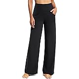 Promover Wide Leg Pants Woman Yoga Pants with Pockets Stretch Loose Casual Lounge Sweatpants Petite/Regular/Tall